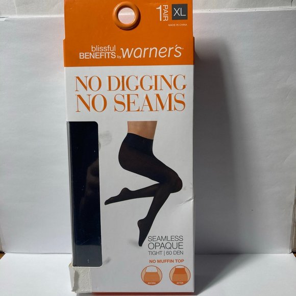 Black Seamless Opaque Xl Pantyhose 